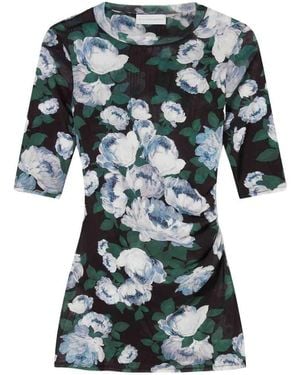 Stella McCartney Floral Mesh Top - Green