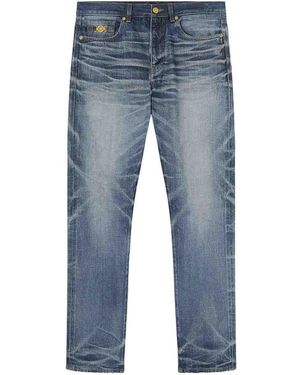 Versace Regular-Fit Denim Five-Pocket Jeans - Blue