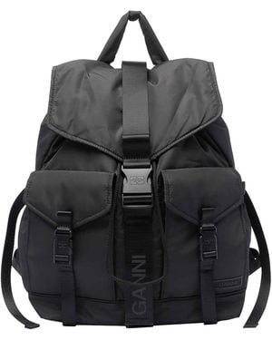 Ganni Tech Backpack - Black