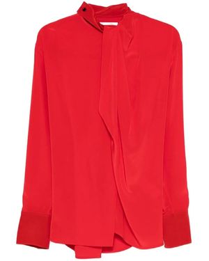Victoria Beckham Drape Detail Blouse - Red