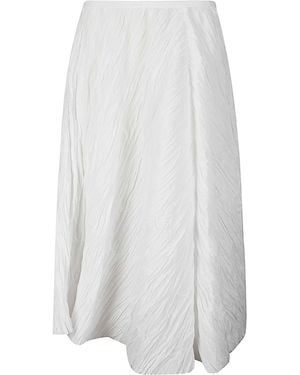 Stefano Mortari High -Waisted Pliss Skirt - White