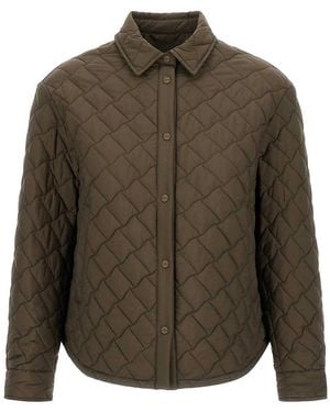 Herno Quilted Ecoage Waterproof Shacket - Green