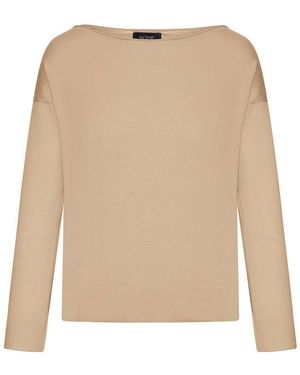 Nome Cotton Jumper With Boat Neck - Natural
