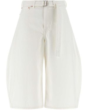 Sacai Bemuda Curved Leg - White