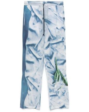 Victoria Beckham Satin Pyjama Trousers - Blue