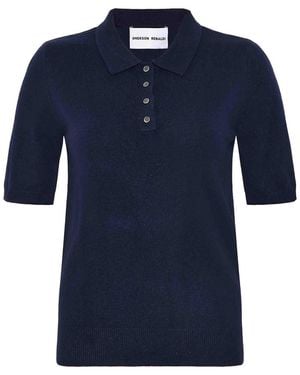 EMERSON RENALDI Button-Down Polo Shirt - Blue