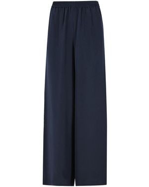 Max Mara 'Volonta' Heavy Silk Soft Pants - Blue