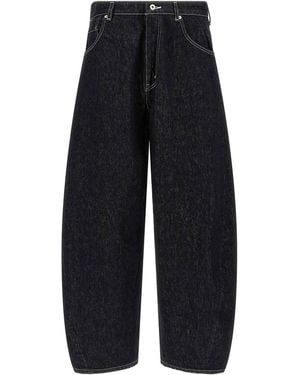 Comme Des Garcons Hommes Plus Contrast Stitching Jeans - Blue