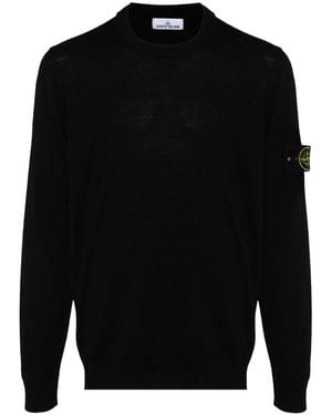 Stone Island Crew Neck Jumper - Black