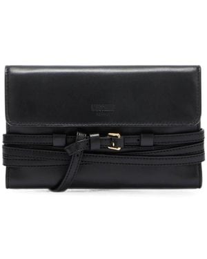 Moschino Tie Me Leather Wallet - Black