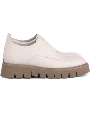 Pedro Garcia Closed Leather Loafers - White