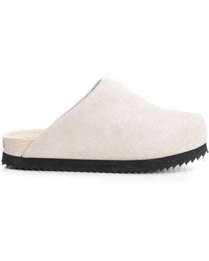 WUD Suede Clogs - White