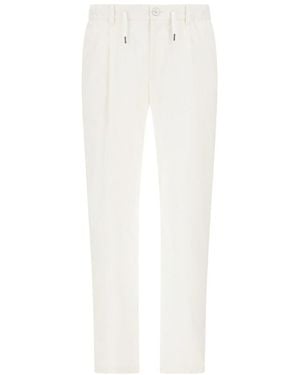 Herno Waterproof Stretch Cotton Trousers - White