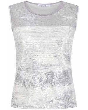 Patrizia Pepe Sequined Tank Top - Gray