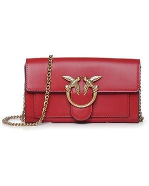 Pinko Leather Love Bag Simply Wallet - Red