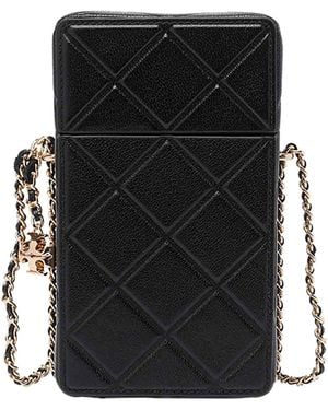Tory Burch Fleming Phone Crossbody - Black