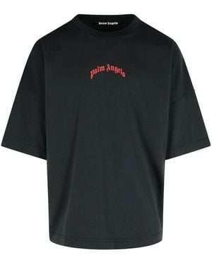 Palm Angels Cotton T-Shirt - Black