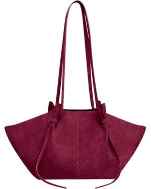 Yuzefi Mochi Suede Shoulder Bag - Purple