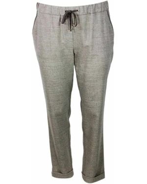Lorena Antoniazzi Wool Blend Trousers - Grey