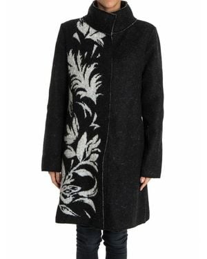 Fuzzi Wool Blend Coat - Black