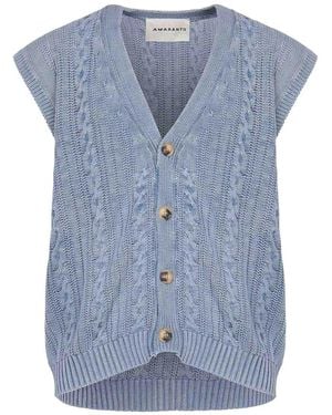 Amaranto Cotton Vest - Blue