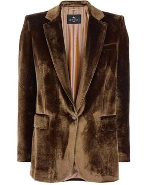 Etro Velvet Jacket - Brown