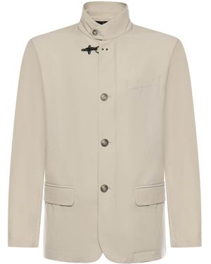 Fay Nylon Travel Jacket - Natural