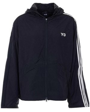 Y-3 Jacket With Zip Closure On The Front - Blue