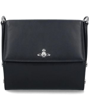 Vivienne Westwood Logo Shoulder Bag - Black