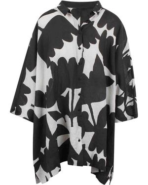 Rundholz Shirt Dress With Kimono Sleeves - Black