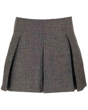 DURAZZI MILANO Pleated Mini Skirt - Gray