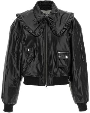 Ganni '7093 Future' Bomber Jacket - Black
