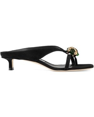 Jimmy Choo Emeri Suede Leather Sandals - Black