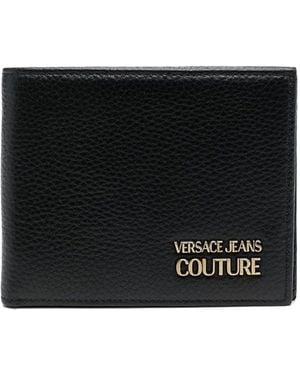 Versace Jeans Couture Logo Plaque Wallet - Black