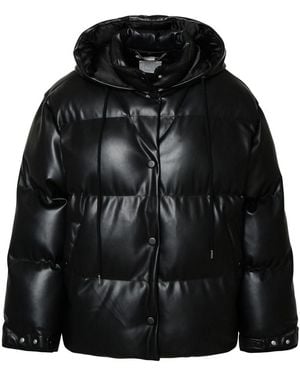 Stella McCartney Faux Leather Altermat Down Jacket - Black