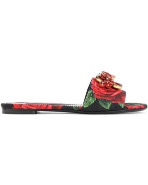 Dolce & Gabbana Dg Flat Sandals - White