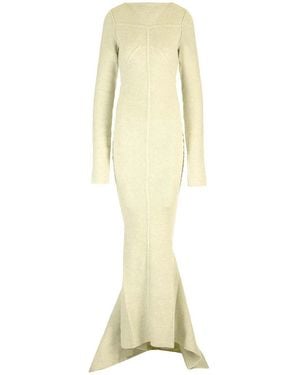 Rick Owens Ribbed Knit Mermaid Dress - Yellow