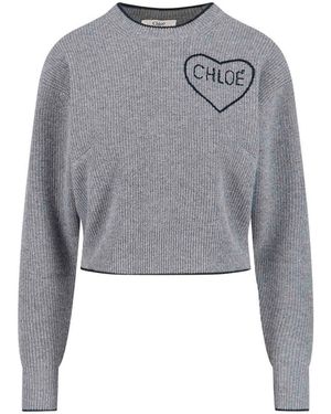 Chloé Logo Jumper - Grey
