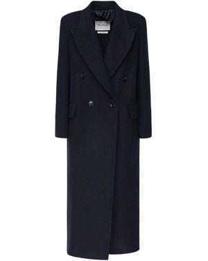 Max Mara Albania Wool And Cashmere Coat - Blue