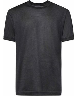 Dolce & Gabbana Silk T-Shirt - Black