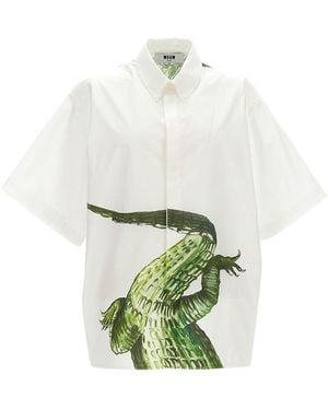 MSGM Crocodile Shirt - White