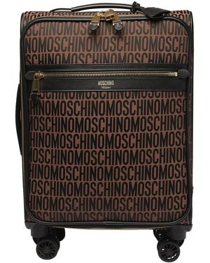 Moschino All Over Logo Trolley - Black