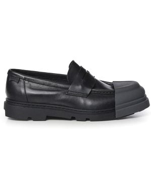 Camper Junction Leather Loafers - Black