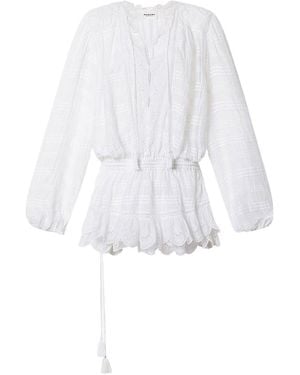Isabel Marant Preya Cotton Mini Dress - White