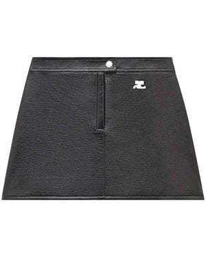 Courreges Iconic Vinyl Mini Skirt - Black
