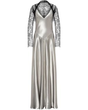Alberta Ferretti Flowing Silhouette Dress With Delicate Draping - White