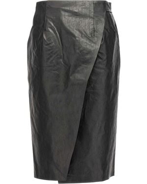 Kassl Wrap Skirt Oil Skirt - Grey