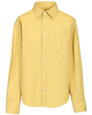Ami Paris Long-Sleeved Shirt - Yellow