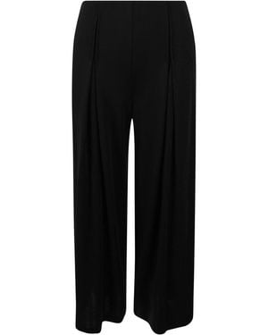 Max Mara Wool Jersey Pants - Black
