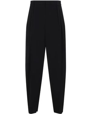 Bottega Veneta Bouble Pleat Trousers - Black